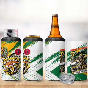 Dominica Independence Day 4 in 1 Can Cooler Tumbler Caribbean Culture Island Pride