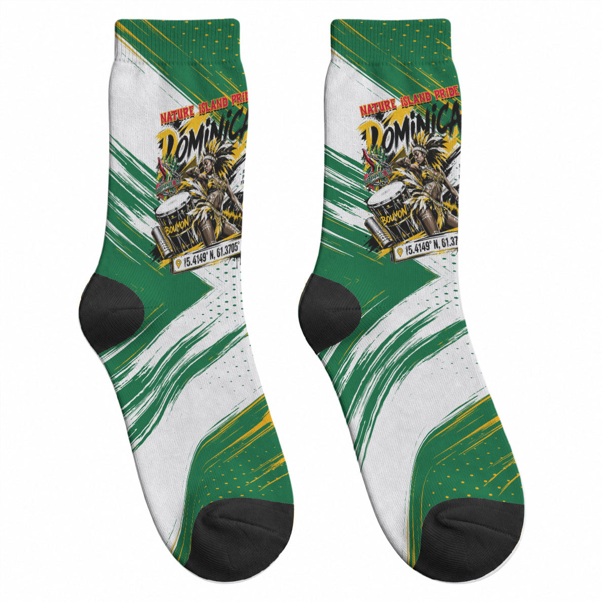 Dominica Independence Day Crew Socks Caribbean Culture Island Pride