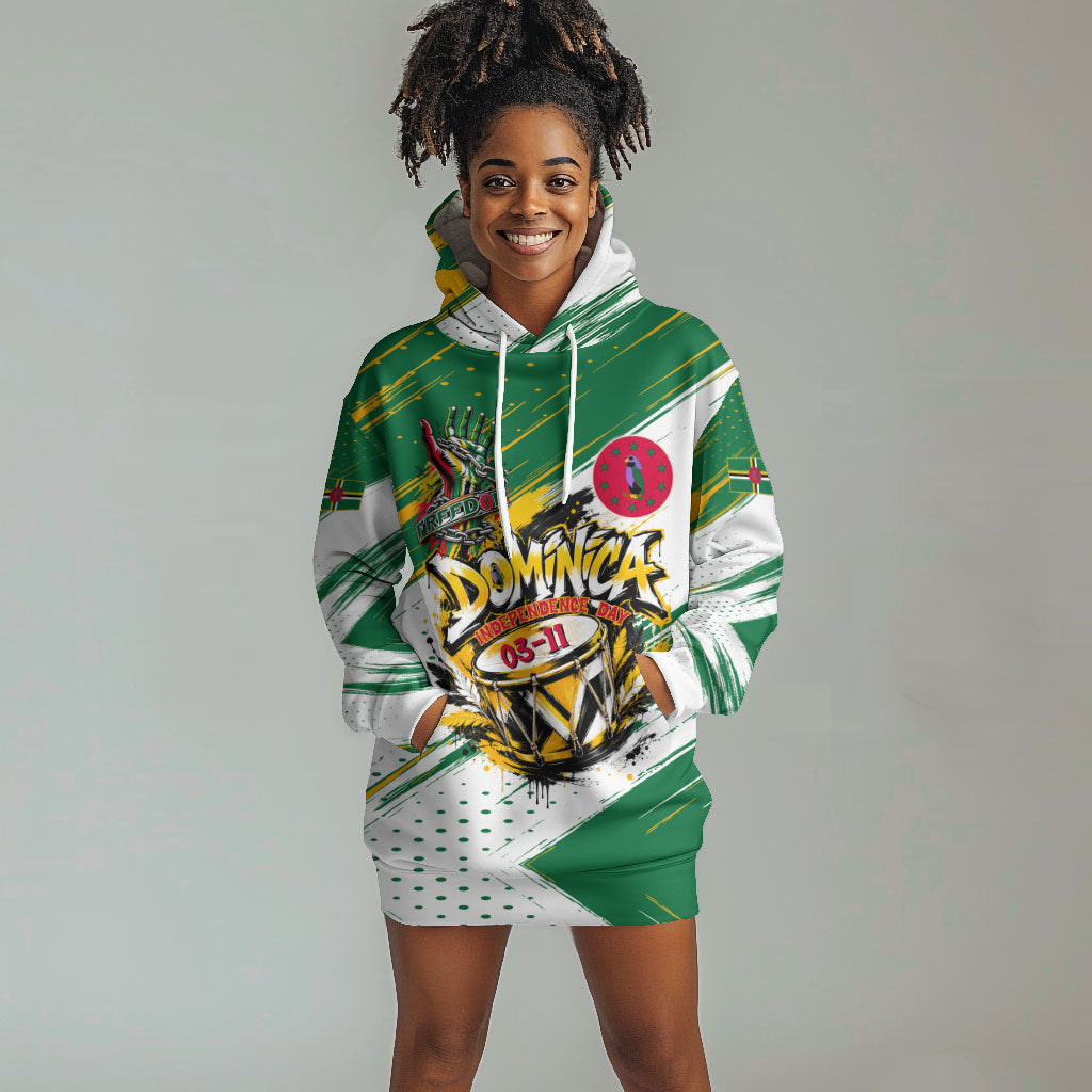 Dominica Independence Day Hoodie Dress Caribbean Culture Island Pride