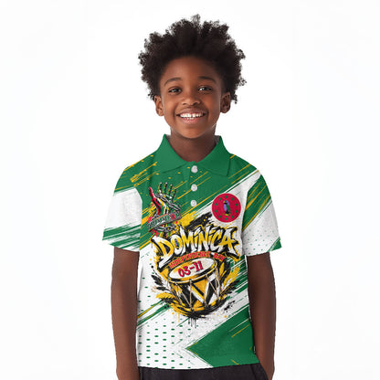 Dominica Independence Day Kid Polo Shirt Caribbean Culture Island Pride