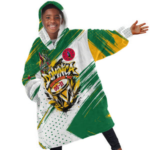 Dominica Independence Day Kid Wearable Blanket Hoodie Caribbean Culture Island Pride