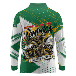 Dominica Independence Day Long Sleeve Polo Shirt Caribbean Culture Island Pride