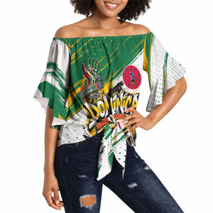 Dominica Independence Day Off Shoulder Wrap Waist Top Caribbean Culture Island Pride