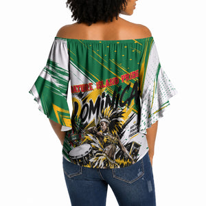 Dominica Independence Day Off Shoulder Wrap Waist Top Caribbean Culture Island Pride