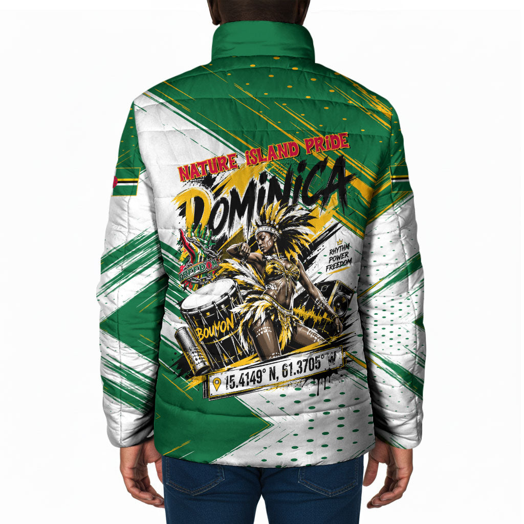 Dominica Independence Day Padded Jacket Caribbean Culture Island Pride