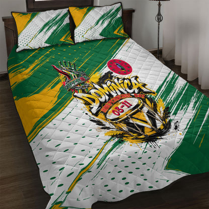 Dominica Independence Day Quilt Bed Set Caribbean Culture Island Pride