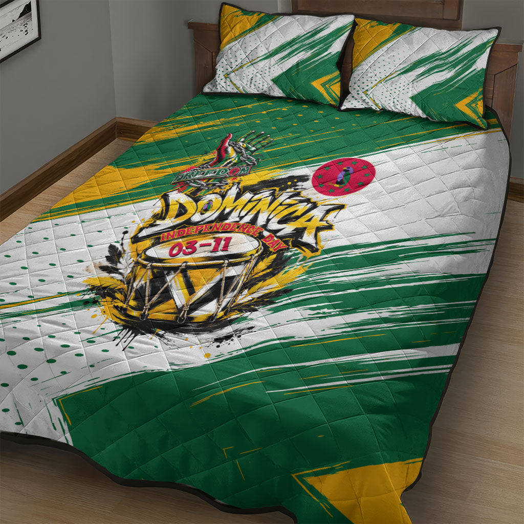 Dominica Independence Day Quilt Bed Set Caribbean Culture Island Pride