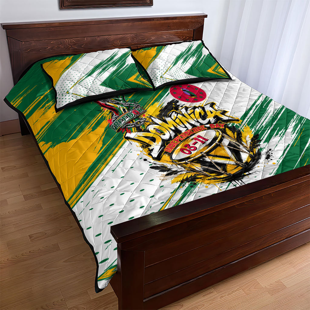 Dominica Independence Day Quilt Bed Set Caribbean Culture Island Pride