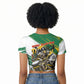Dominica Independence Day Raglan Cropped T shirt Caribbean Culture Island Pride