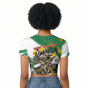 Dominica Independence Day Raglan Cropped T shirt Caribbean Culture Island Pride