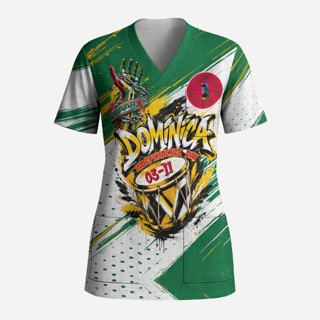 Dominica Independence Day Scrub Top Caribbean Culture Island Pride