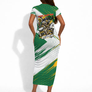 Dominica Independence Day Short Sleeve Bodycon Dress Caribbean Culture Island Pride