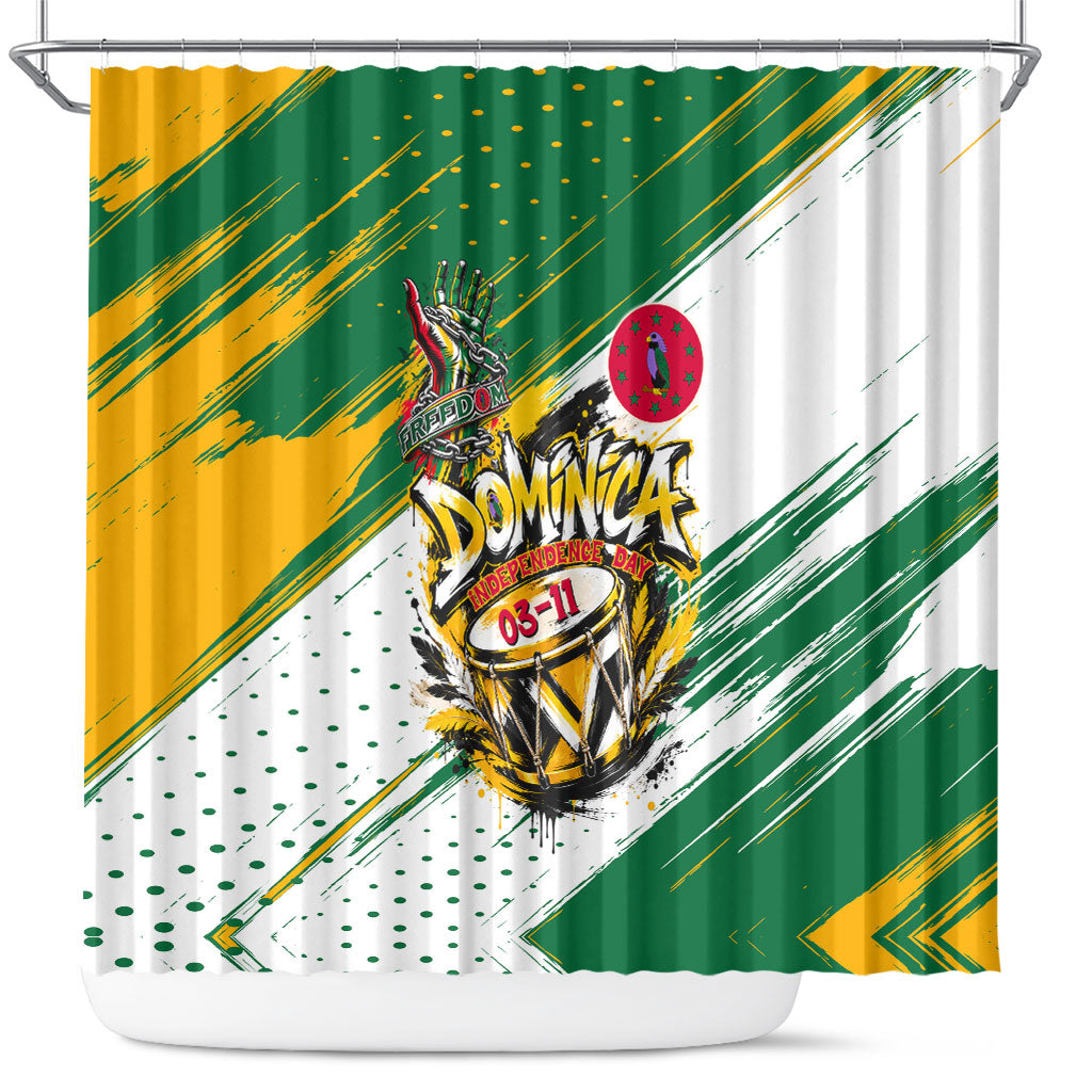 Dominica Independence Day Shower Curtain Caribbean Culture Island Pride