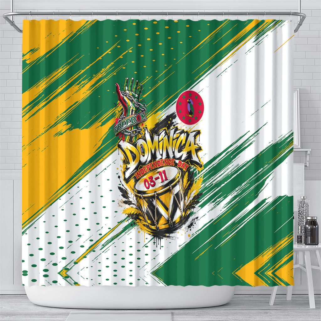 Dominica Independence Day Shower Curtain Caribbean Culture Island Pride
