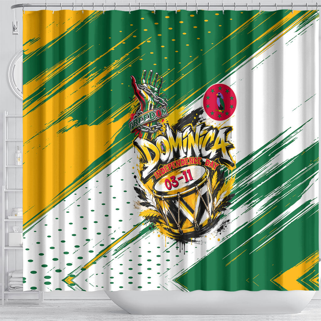 Dominica Independence Day Shower Curtain Caribbean Culture Island Pride