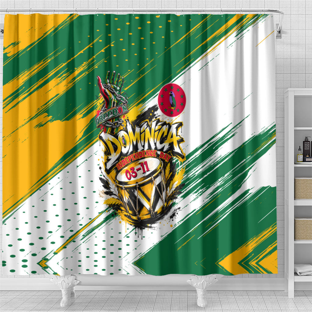 Dominica Independence Day Shower Curtain Caribbean Culture Island Pride