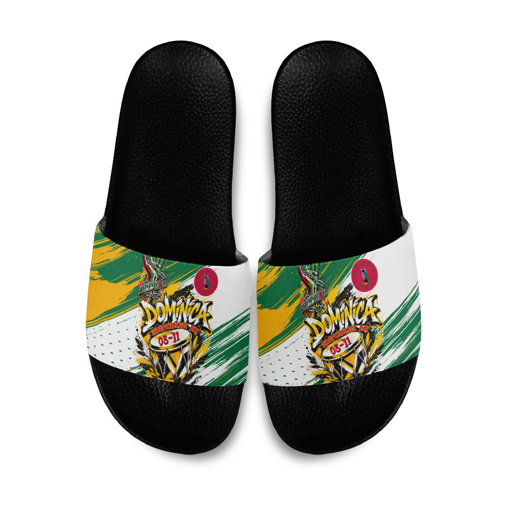 Dominica Independence Day Slide Sandals Caribbean Culture Island Pride