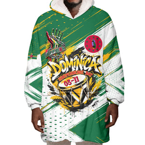 Dominica Independence Day Wearable Blanket Hoodie Caribbean Culture Island Pride