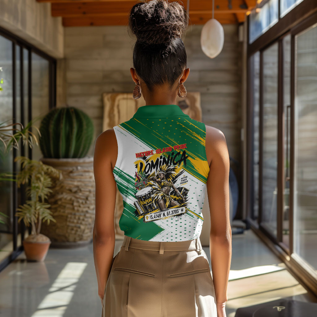 Dominica Independence Day Women Sleeveless Polo Shirt Caribbean Culture Island Pride