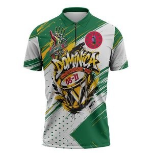 Dominica Independence Day Zipper Polo Shirt Caribbean Culture Island Pride
