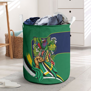 Dominica Independence Day Laundry Basket Sisserou Parrot Creole Culture Island Flag Art