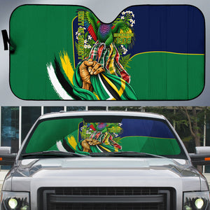 Dominica Independence Day Auto Sun Shade Sisserou Parrot Creole Culture Island Flag Art