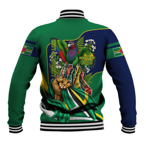 Dominica Independence Day Baseball Jacket Sisserou Parrot Creole Culture Island Flag Art