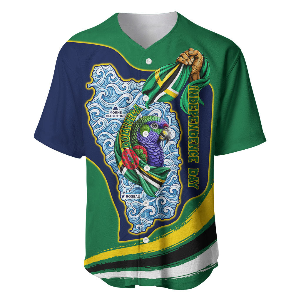 Dominica Independence Day Baseball Jersey Sisserou Parrot Creole Culture Island Flag Art