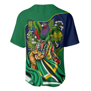 Dominica Independence Day Baseball Jersey Sisserou Parrot Creole Culture Island Flag Art