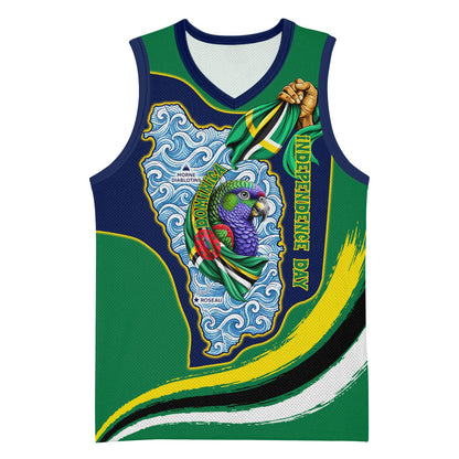 Dominica Independence Day Basketball Jersey Sisserou Parrot Creole Culture Island Flag Art