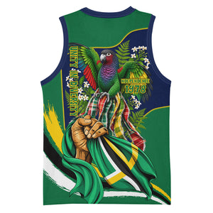 Dominica Independence Day Basketball Jersey Sisserou Parrot Creole Culture Island Flag Art