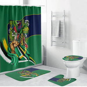 Dominica Independence Day Bathroom Set Sisserou Parrot Creole Culture Island Flag Art