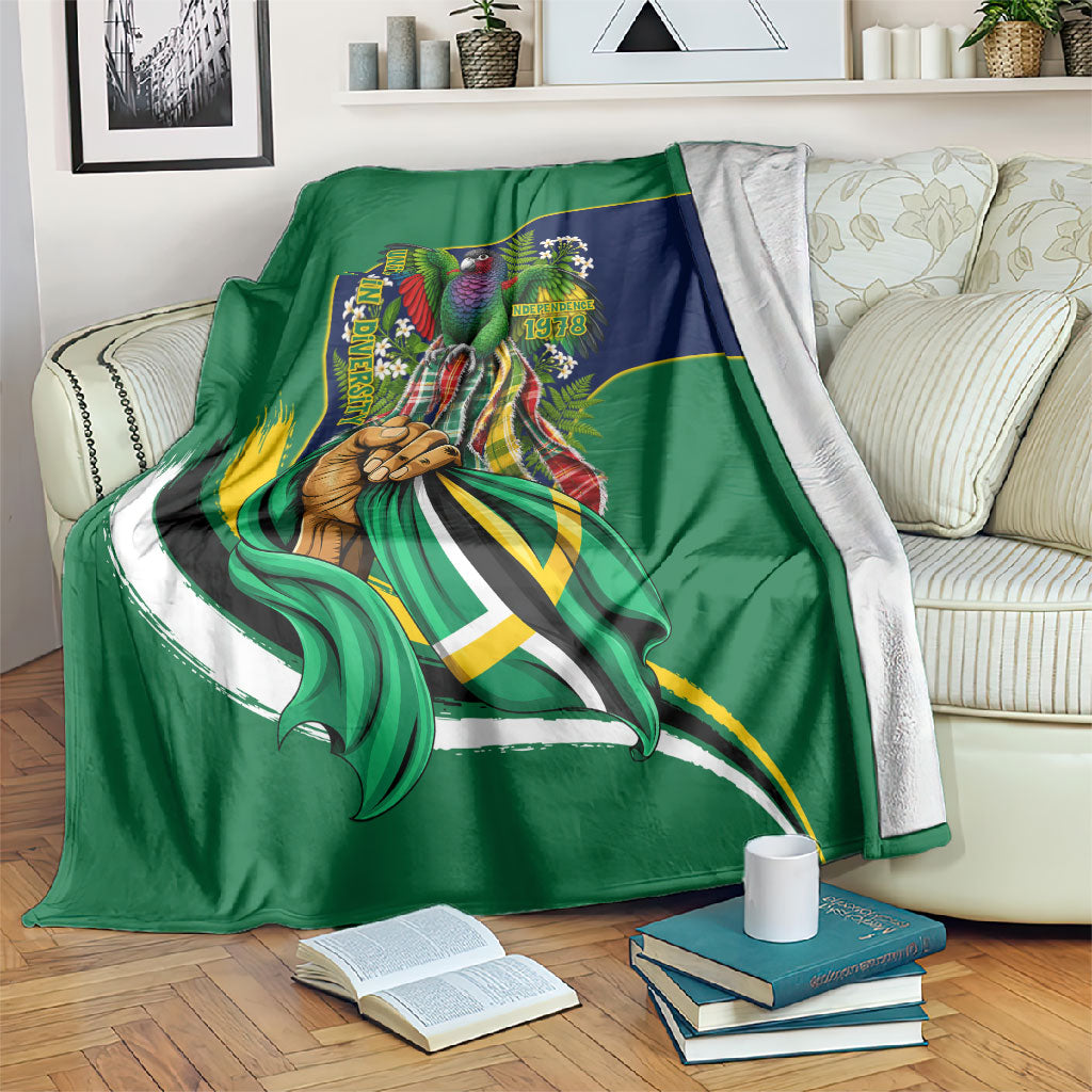 Dominica Independence Day Blanket Sisserou Parrot Creole Culture Island Flag Art