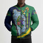 Dominica Independence Day Bomber Puffer Jacket Sisserou Parrot Creole Culture Island Flag Art