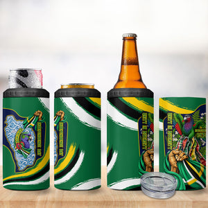 Dominica Independence Day 4 in 1 Can Cooler Tumbler Sisserou Parrot Creole Culture Island Flag Art