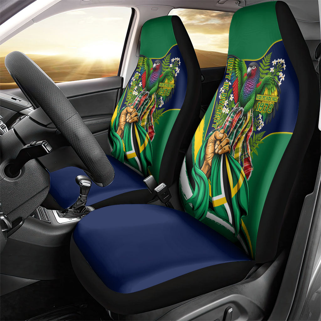 Dominica Independence Day Car Seat Cover Sisserou Parrot Creole Culture Island Flag Art