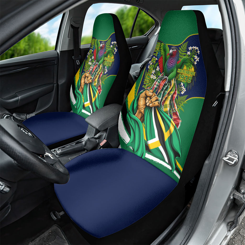 Dominica Independence Day Car Seat Cover Sisserou Parrot Creole Culture Island Flag Art