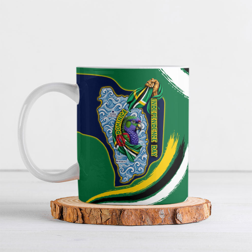 Dominica Independence Day Ceramic Mug Sisserou Parrot Creole Culture Island Flag Art