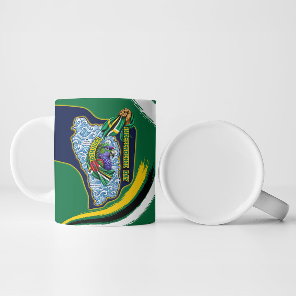 Dominica Independence Day Ceramic Mug Sisserou Parrot Creole Culture Island Flag Art