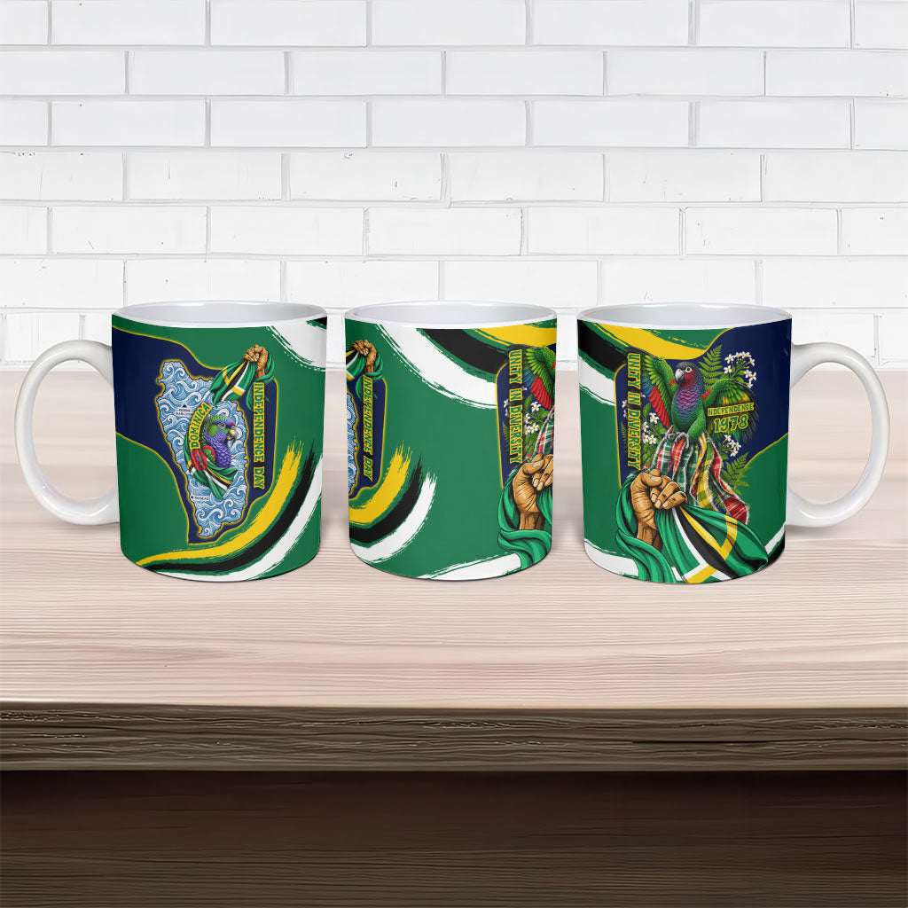 Dominica Independence Day Ceramic Mug Sisserou Parrot Creole Culture Island Flag Art