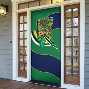 Dominica Independence Day Door Cover Sisserou Parrot Creole Culture Island Flag Art