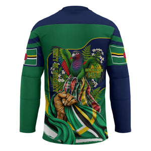 Dominica Independence Day Hockey Jersey Sisserou Parrot Creole Culture Island Flag Art