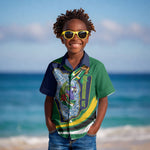 Dominica Independence Day Kid Hawaiian Shirt Sisserou Parrot Creole Culture Island Flag Art