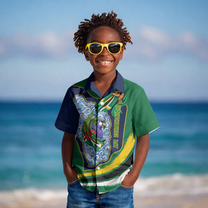 Dominica Independence Day Kid Hawaiian Shirt Sisserou Parrot Creole Culture Island Flag Art