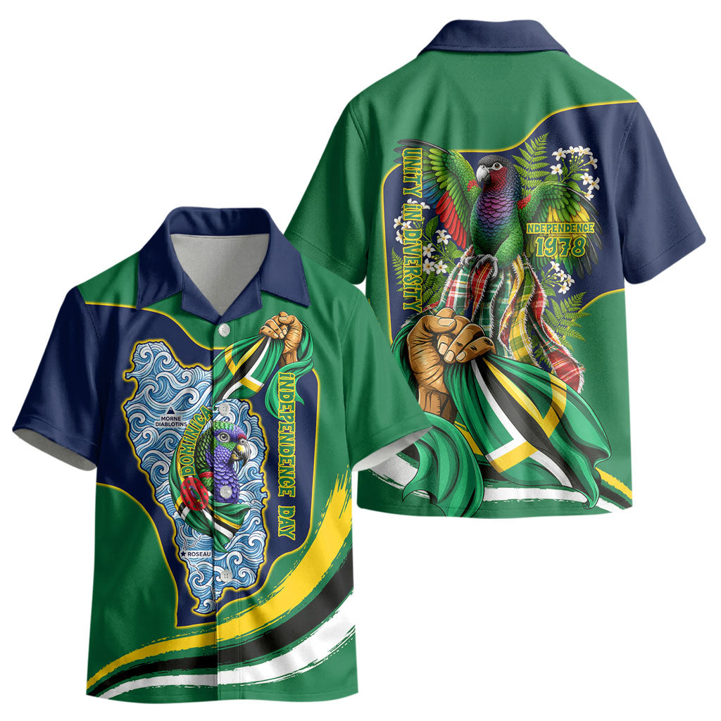 Dominica Independence Day Kid Hawaiian Shirt Sisserou Parrot Creole Culture Island Flag Art