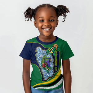 Dominica Independence Day Kid T shirt Sisserou Parrot Creole Culture Island Flag Art