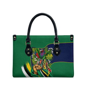 Dominica Independence Day Leather Bag Sisserou Parrot Creole Culture Island Flag Art