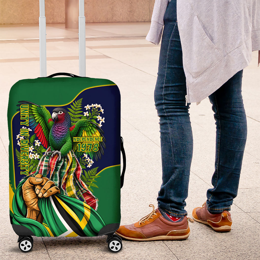 Dominica Independence Day Luggage Cover Sisserou Parrot Creole Culture Island Flag Art