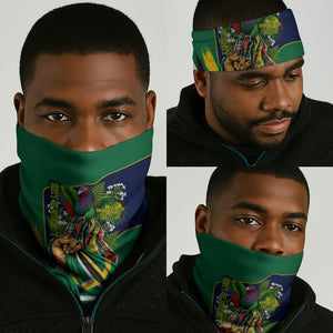 Dominica Independence Day Neck Gaiter Sisserou Parrot Creole Culture Island Flag Art
