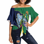 Dominica Independence Day Off Shoulder Wrap Waist Top Sisserou Parrot Creole Culture Island Flag Art